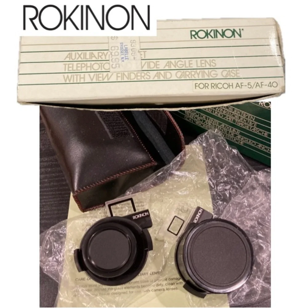 Vintage ROKINON AUXILIARY LENS SET FOR RICOH AF-5/AF-40